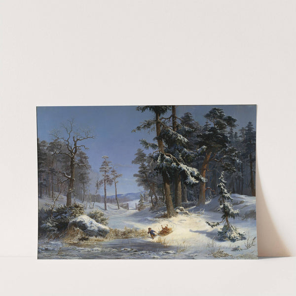 Winter Landscape from Queen Christina's Road in Djurgården, Stockholm by Charles XV of Sweden
