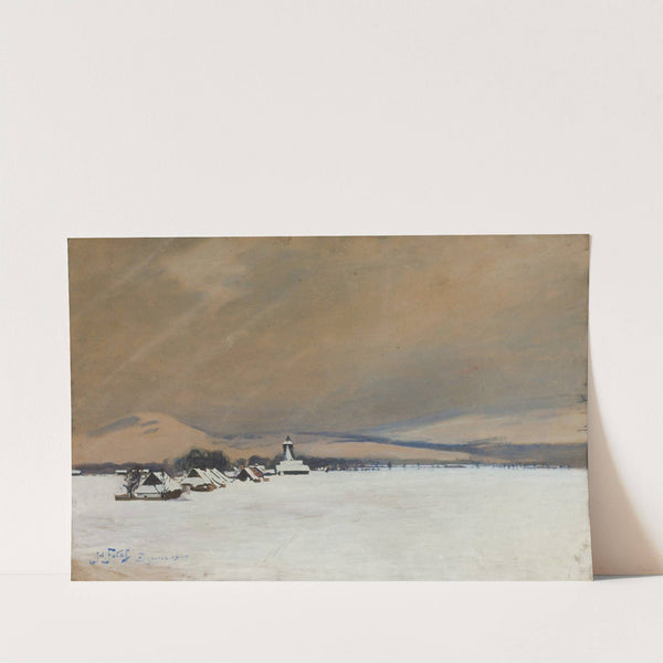 Winter landscape from Żywiec by Julian Falat