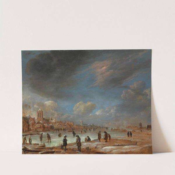 Winter Landscape near a Town with Kolf Players (c. 1658 - c. 1660) by Aert van der Neer