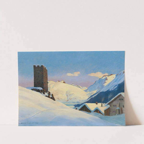 Winter Landscape (Near Hospental) by Hans Beat Wieland