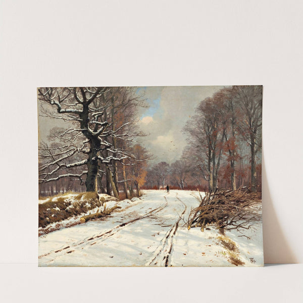 Winter landscape of forests near Hillerød by Thorvald Niss