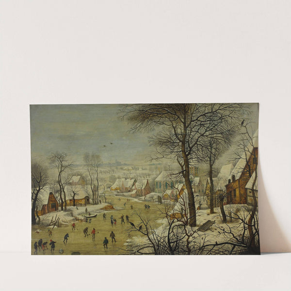 Winter landscape with a bird trap by Pieter Brueghel The Younger