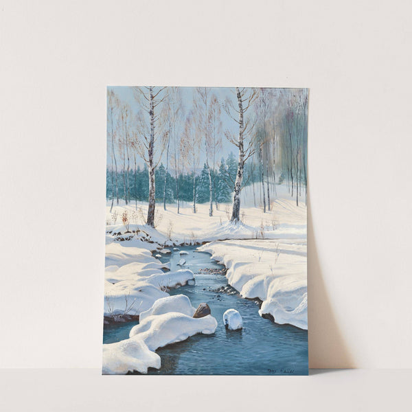 Winter Landscape with a Creek by Toni Haller