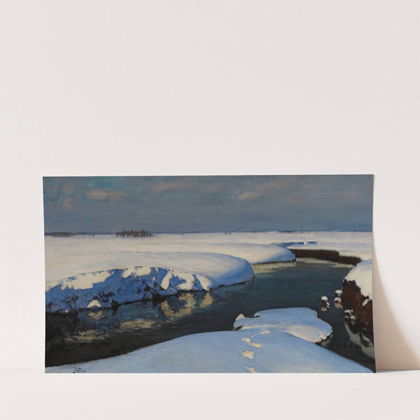 Winter landscape with a river (1907) by Julian Falat