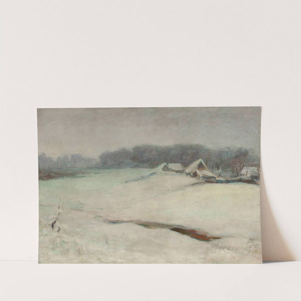 Winter landscape with cottages (1907) by Władysław Ślewiński