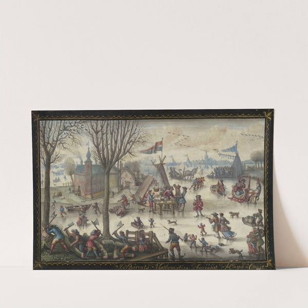 Winter Landscape with Figures by Jan Berents