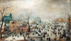 Winter Landscape with Ice Skaters