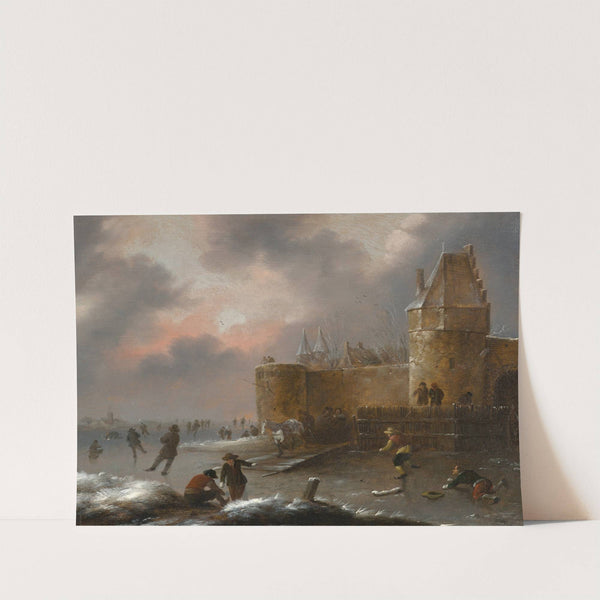 Winter Landscape with Skaters (1660) by Nicolaes Molenaer