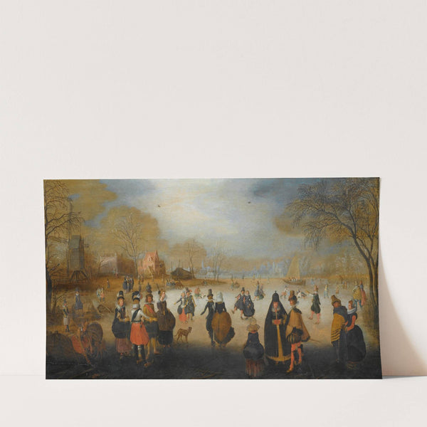 Winter Landscape with Skaters (c. 1615 - c. 1620) by Adam van Breen