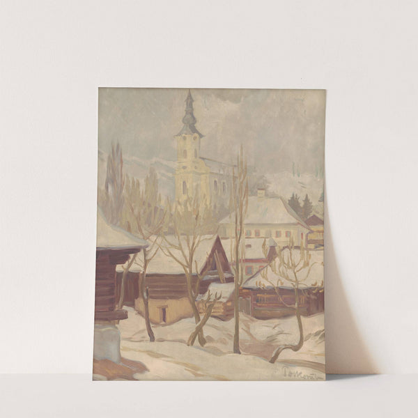Winter Motif from Heľpa (1936) by Štefan Polkoráb
