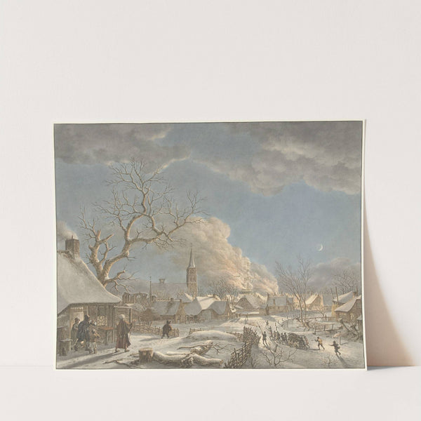 Winter, nacht en vuur by Jacob Cats
