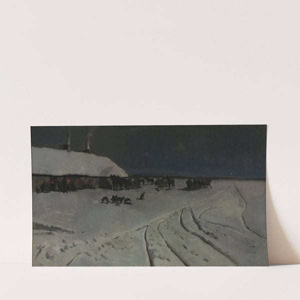 Winter night in Ukraine (1877) by Jozef Chelmonski