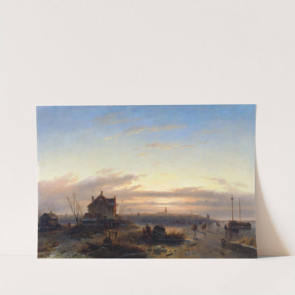 Winter op het IJ voor Amsterdam (1850) by Charles Leickert