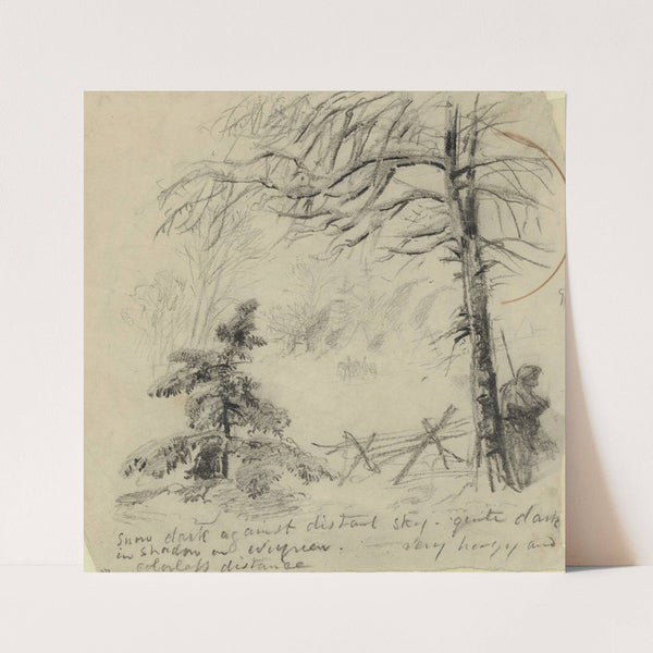 Winter picket duty (1860-1865) by Alfred Rudolph Waud