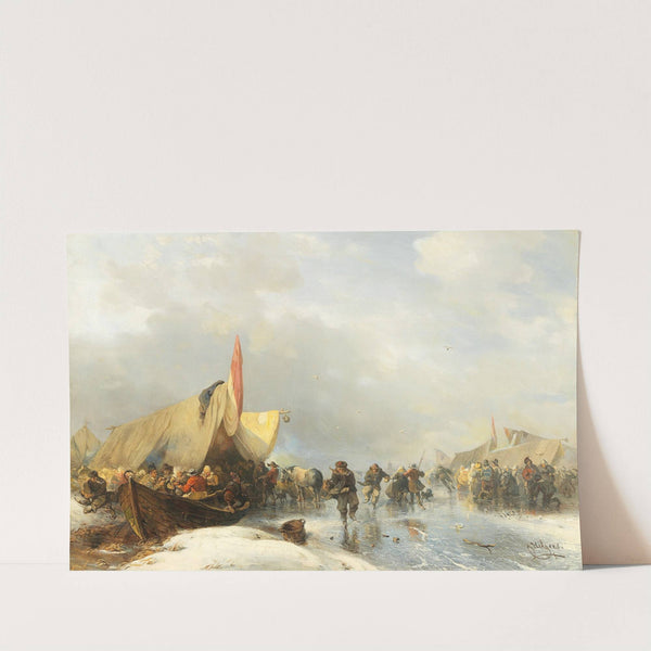 Winter Pleasures On The Ice by Carl Hilgers