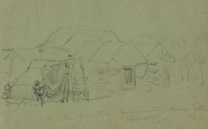 Winter quarters headquarters Meades Station nr. Petersburg
