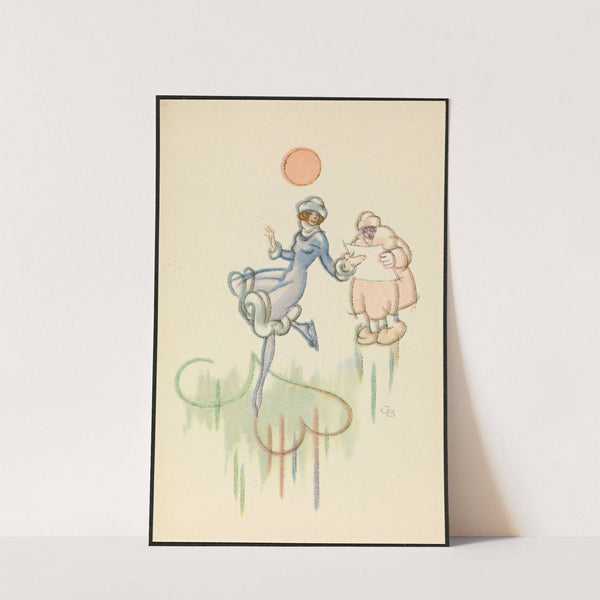 Winter scene (ca. 1920) by Johan Bull