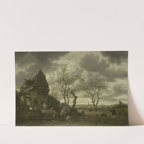 Winter scene by Salomon Rombouts