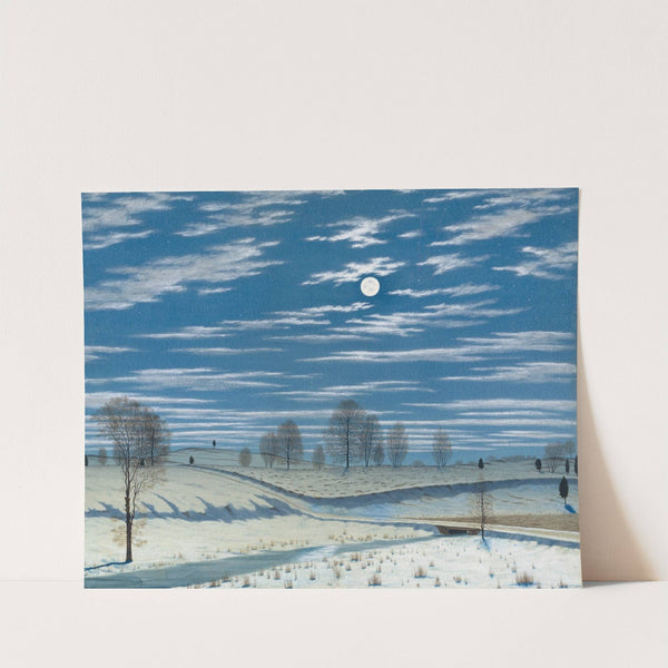 Winter Scene in Moonlight by Henry Farrer