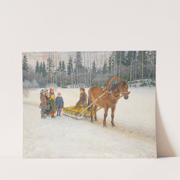 Winter Sleigh With Children by Nikolai Bogdanov-Belsky
