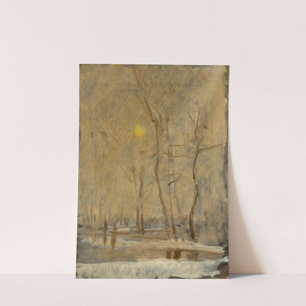 Winter Sun in a Landscape with a Brook. Motif from Strážky (1900–1910) by Ladislav Mednyánszky