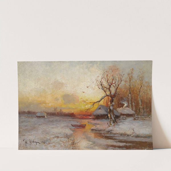 Winter Sunset by Julius Sergius Klever