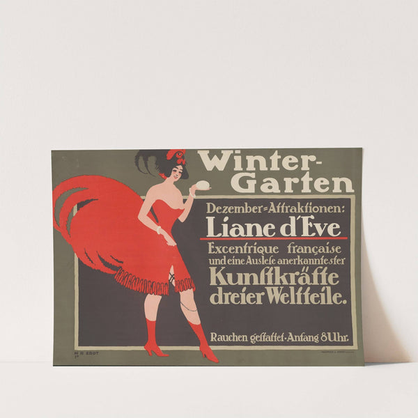 Wintergarten Dezember Attraktionen Liane d’ Eve Excentrique Francaise (1910) by Hans Rudi Erdt