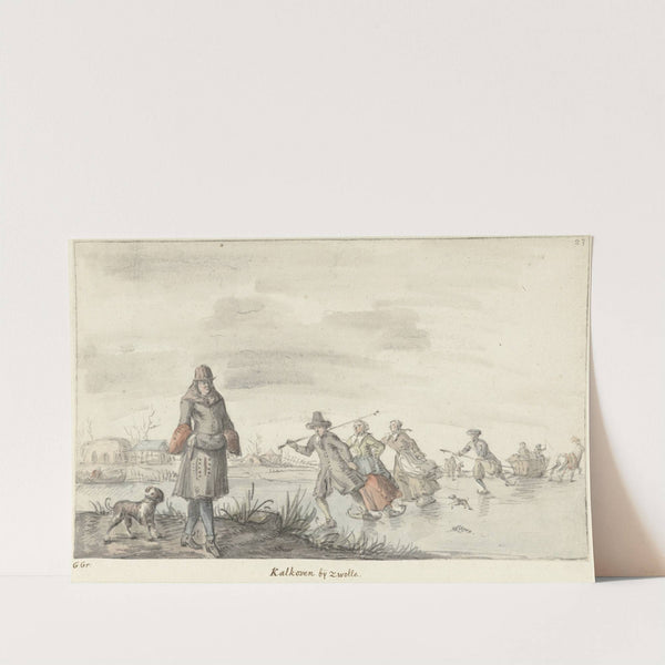 Wintergezicht bij de kalkoven te Zwolle by Gerrit Grasdorp