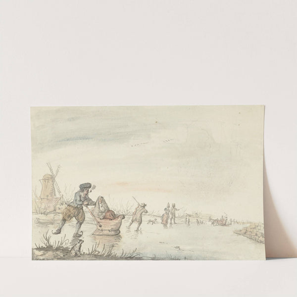 Wintergezicht op het Zwarte Water bij Zwolle by Gerrit Grasdorp