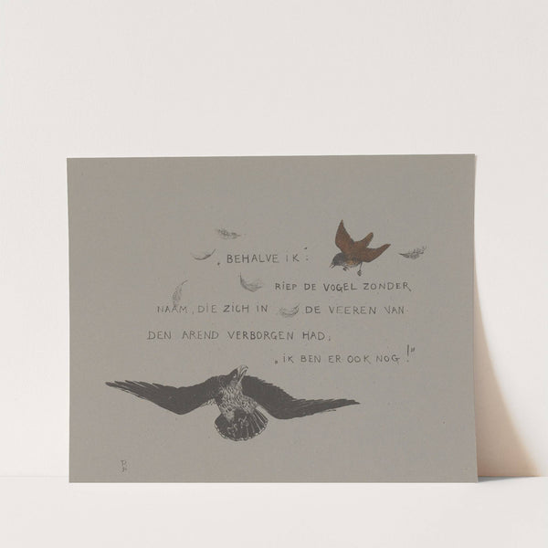 Winterkoning stijgt op van de rug van de arend by Theo van Hoytema