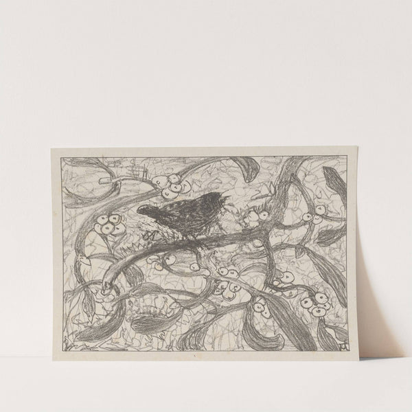 Winterkoninkje op maretak by Theo van Hoytema