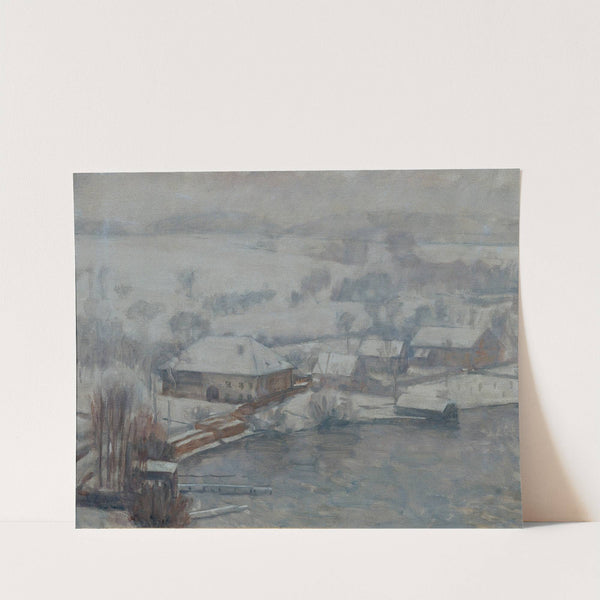 Winterlandschaft Am Attersee by Walther Gamerith