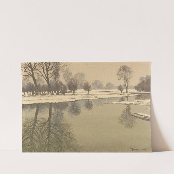 Winterlandschaft am Niederrhein, bei Wittlaer (Ca. 1920-1930) by Max Clarenbach