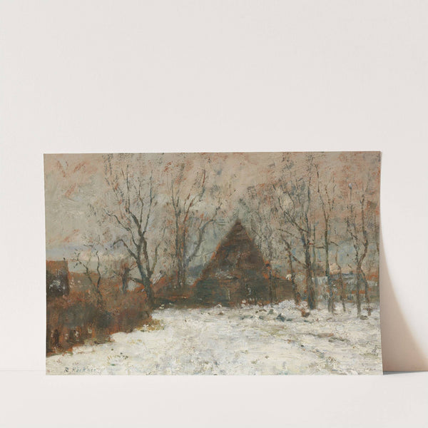 Winterlandschaft mit Gehöft by Rudolf Höckner