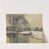 Winterlandschaft mit Kahnfischer by Max Clarenbach
