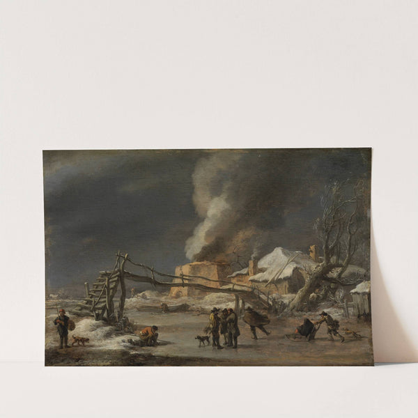 Winterlandschaft mit Kalkofen by Nicolaes Pietersz. Berchem