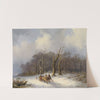 Winterlandschaft mit Pferdeschlitten by Remigius Adrianus van Haanen