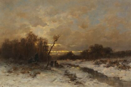 Winterlandschaft mit Reisigsammlern