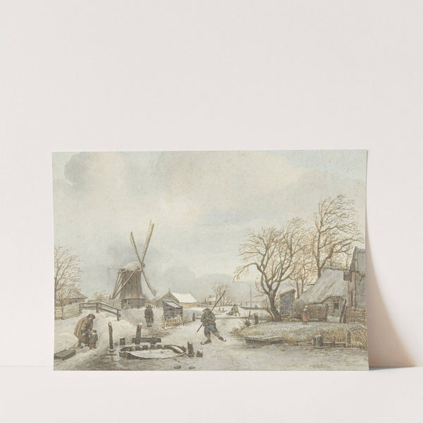 Winterlandschap by Gerrit Lamberts