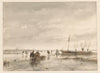 Winterlandschap met bevroren meer