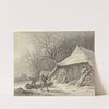 Winterlandschap met boerderij bij het Voorbroek te Terborg by François Joseph Pfeiffer II