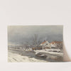 Winterlandschap met huizen aan een vaart by Louis Apol