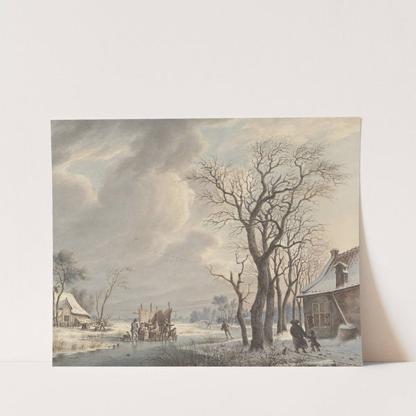 Winterlandschap met ijsvermaak by Arend van Glashorst jr.