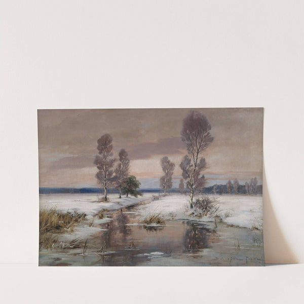 Winterliche Bachlandschaft by Franz Schreyer