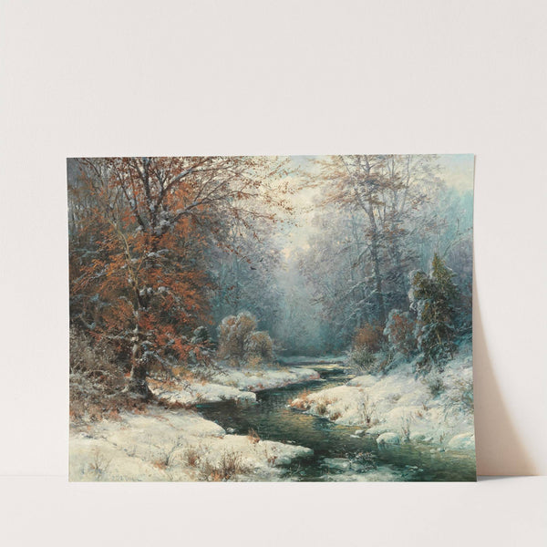Winterliche Flusslandschaft by Adolf Kaufmann
