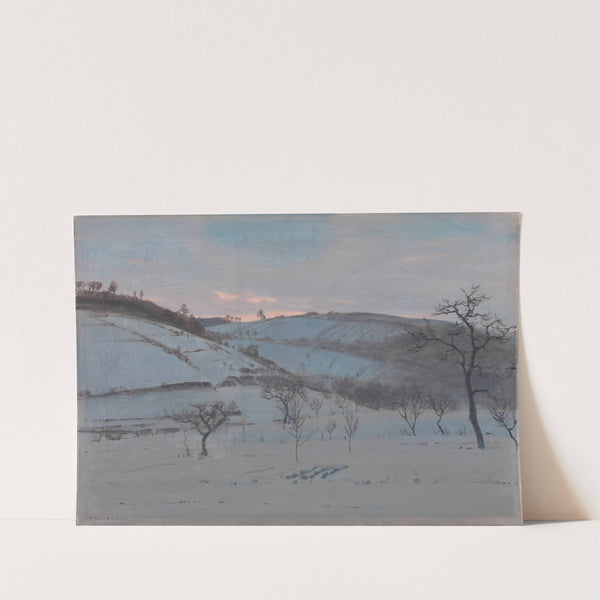 Wintermorgen bei Grötzingen by Gustav Kampmann