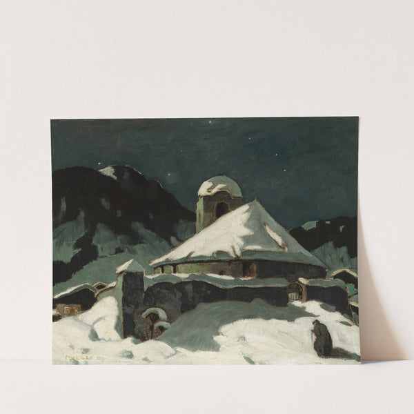 Winternacht im Bergdorf by Oskar Mulley