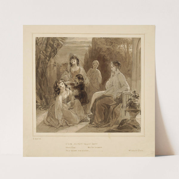 Winter’s tale, II, 1, 2d lady; ‘And shy so, my good Lord’ Memillius; ‘Not for because your brows are blacker’ by Thomas Uwins