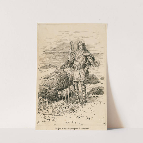 Winter’s tale, this poor deserted baby was found by a shepherd (1917-1918) by Louis Rhead