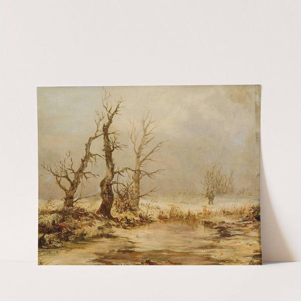 Wintry landscape by August Piepenhagen